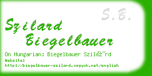 szilard biegelbauer business card